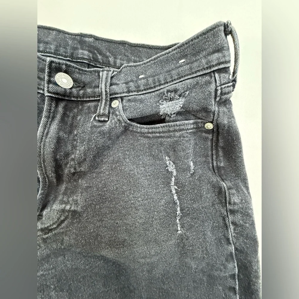 Abercrombie & Fitch Men's Washed Black Slim Straight Jeans